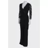 Black jumpsuit with openwork top