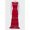 Red maxi dress