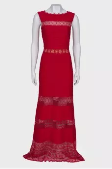 Red maxi dress