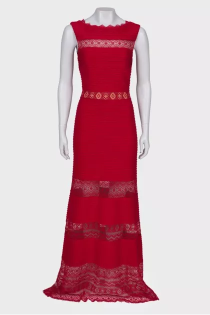 Red maxi dress
