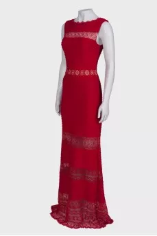 Red maxi dress
