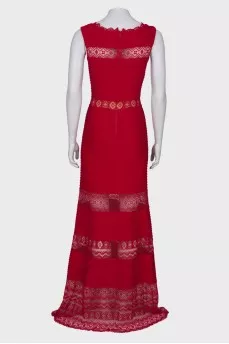 Red maxi dress