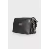 Black bag with silver handle