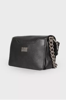 Black bag with silver handle
