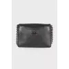 Black bag with silver handle