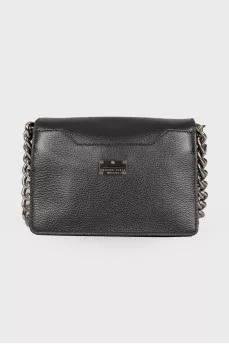 Black bag with silver handle