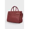 Bordeaux leather bag
