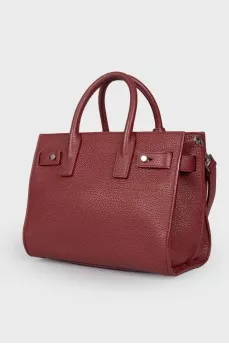 Bordeaux leather bag