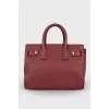 Bordeaux leather bag