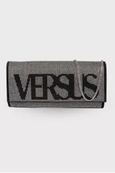 Silver rhinestone clutch