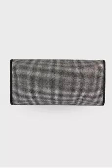Silver rhinestone clutch