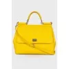 Sicily yellow leather bag