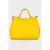 Sicily yellow leather bag
