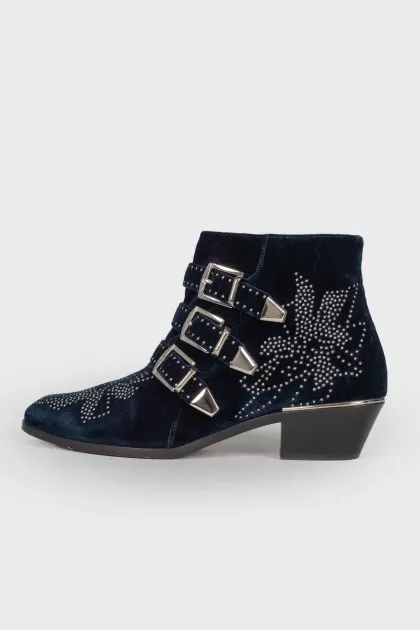Susanna navy blue ankle boots