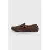 Men's square toecap suede loafers
