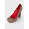Graphite heeled shoes