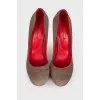 Graphite heeled shoes