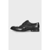 Men's black leather brogues