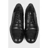 Men's black leather brogues