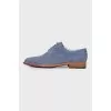 Men's blue suede brogues