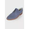 Men's blue suede brogues