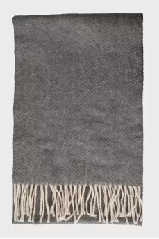 Gray wool scarf