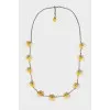 Necklace with flowers, with tag