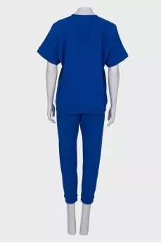 Blue suit with appliqué