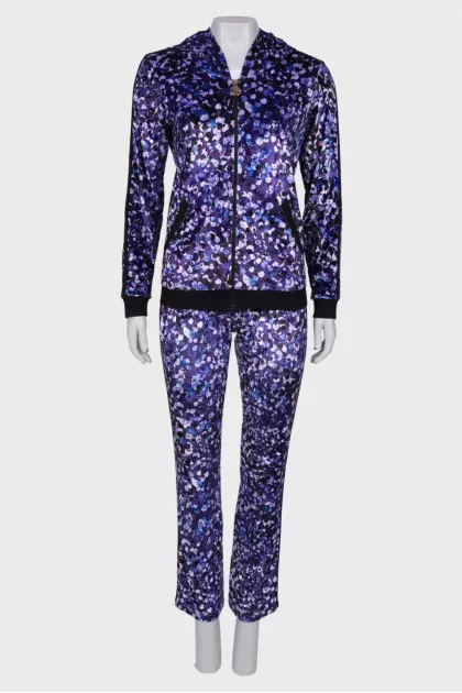 Velor suit with print