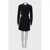 Suit with a skirt and beads