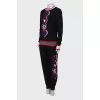 Black print suit