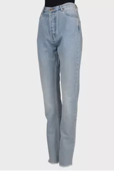 Light blue button down jeans