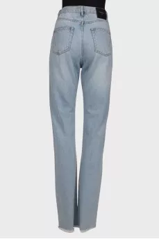 Light blue button down jeans