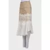 Combined skirt with lace