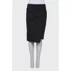 Gray draped skirt