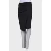 Gray draped skirt