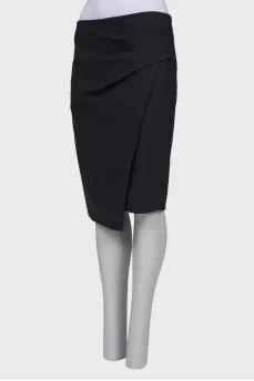 Gray draped skirt