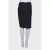 Gray draped skirt