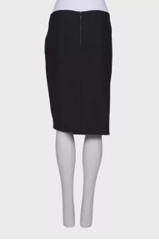 Gray draped skirt
