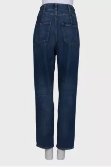 Navy blue high rise jeans