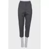 Gray trousers with stripes