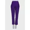 Purple trousers with lurex