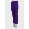 Purple trousers with lurex