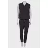 Silk gray jumpsuit