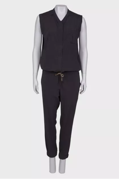 Silk gray jumpsuit