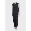 Silk gray jumpsuit