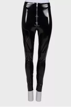 Patent print leggings