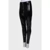 Patent print leggings