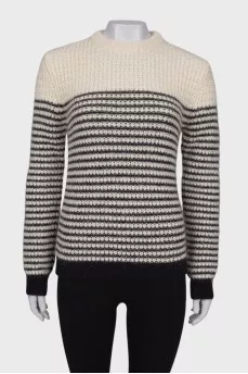 Knitted striped sweater