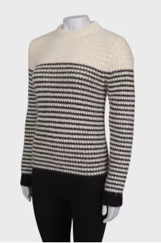 Knitted striped sweater